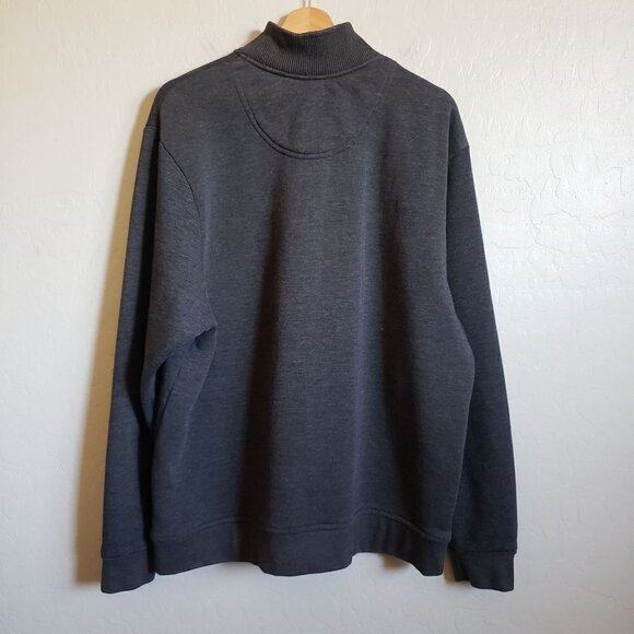 Orvis Signature Quarter-Zip Sweatshirt Pullover Rib Knit Grey Size Men's XL - Picture 9 of 11